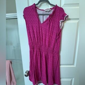 LOFT Fuchsia Floral Dress